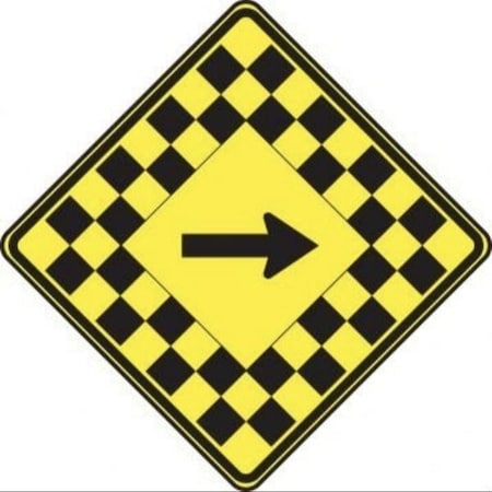 Accuform TRAFFIC SIGN  LANE NARROWS 30 in  X 30 in FRW305RA